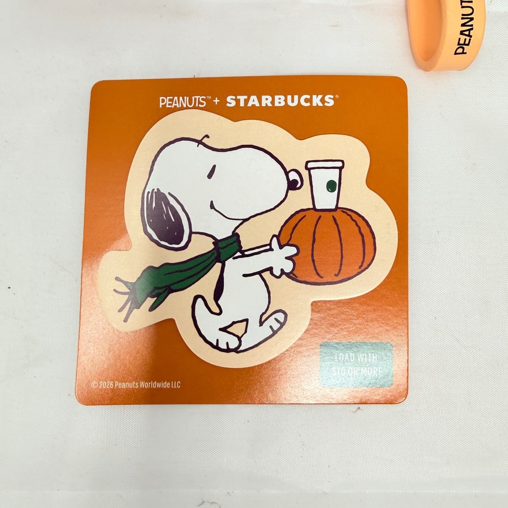 Starbucks Snoopy Tote Bag W/ Charm Keychain Plush NWT 2026  ++ Snoopy GC *read* - Picture 3 of 6